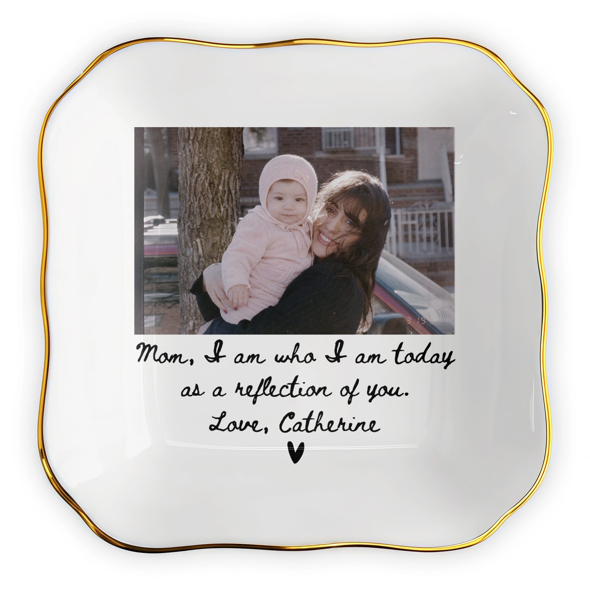 Personalized Lace Jewelry Dish Custom Name Gift for Mom