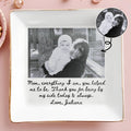 Personalized Photo Jewelry Dish Custom Gift for Mom Ceramic