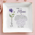 Personalized Jewelry Dish with Birth Month Flower for Mom Jewelry Dish GradoCreations