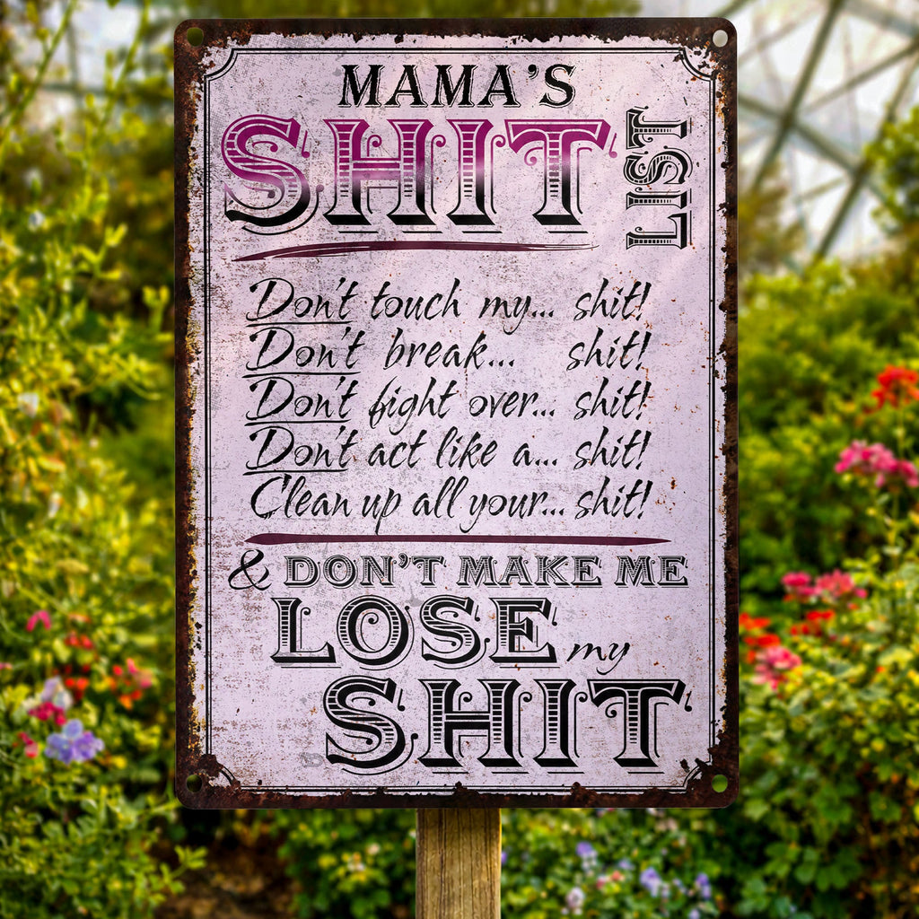 Personalized Metal Sign Funny Rules Gift for Mom Home Decor Metal Sign GradoCreations