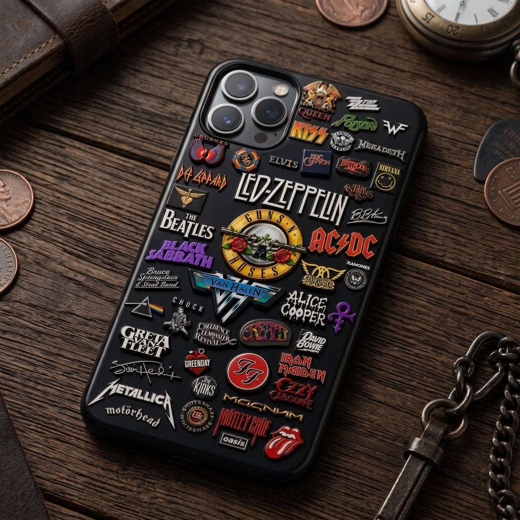 Personalized Classic Rock Legends Phone Case for Music Lovers GradoCreations