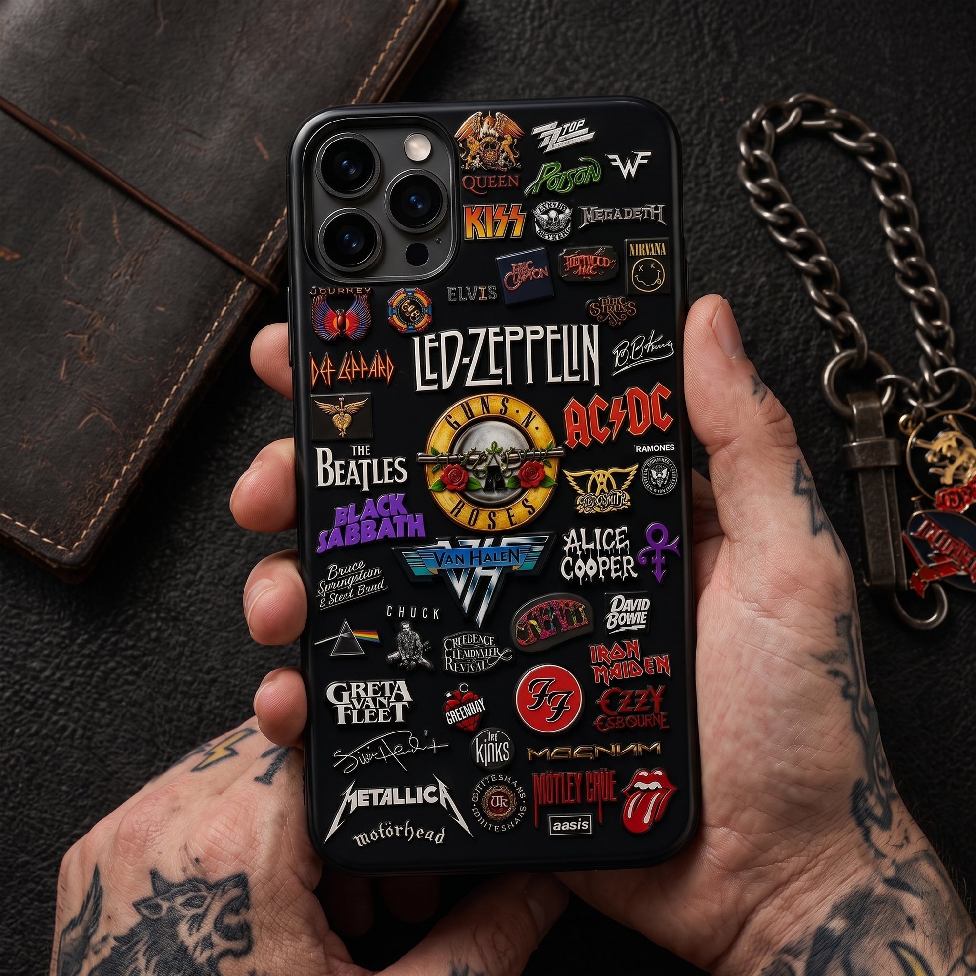 Personalized Classic Rock Legends Phone Case for Music Lovers GradoCreations