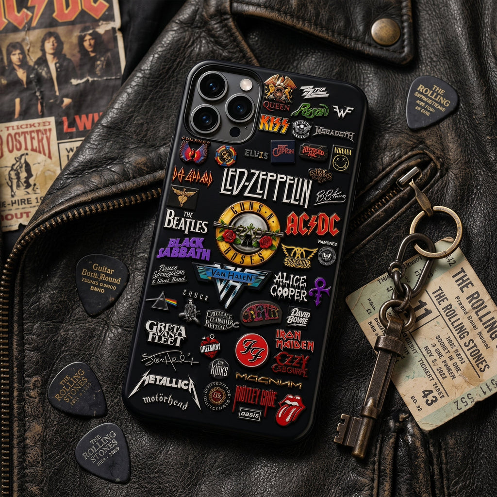 Personalized Classic Rock Legends Phone Case for Music Lovers GradoCreations