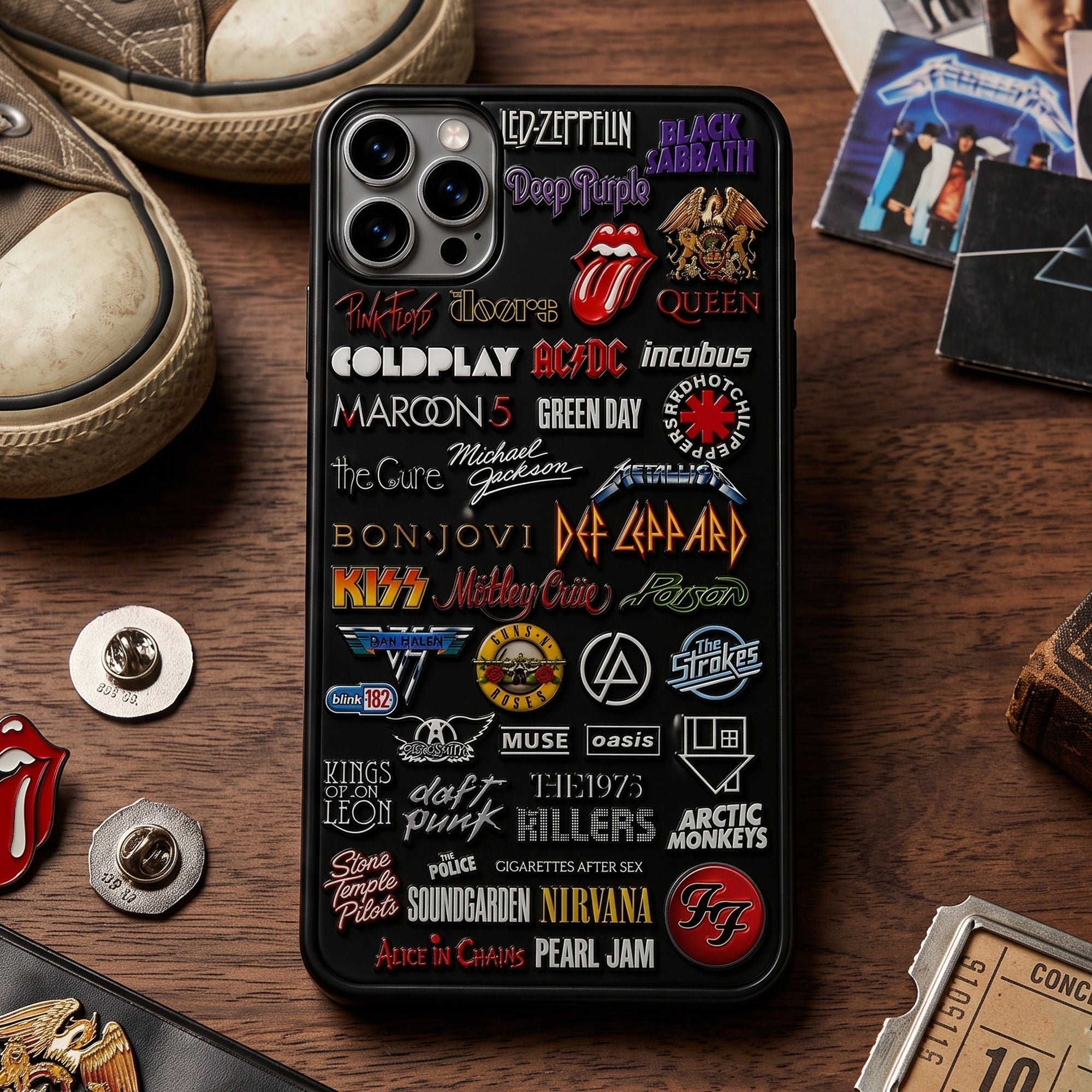 Classic Rock Legends Phone Case for Music Lovers | Customizable GradoCreations