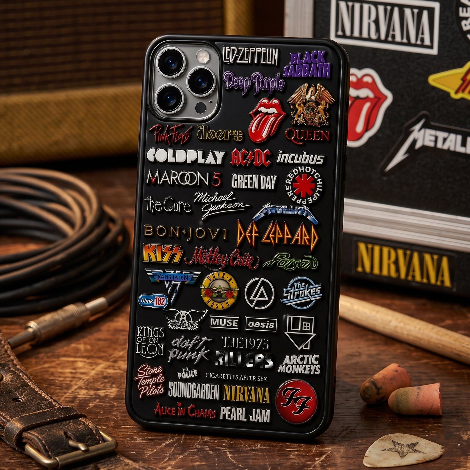 Classic Rock Legends Phone Case for Music Lovers | Customizable GradoCreations