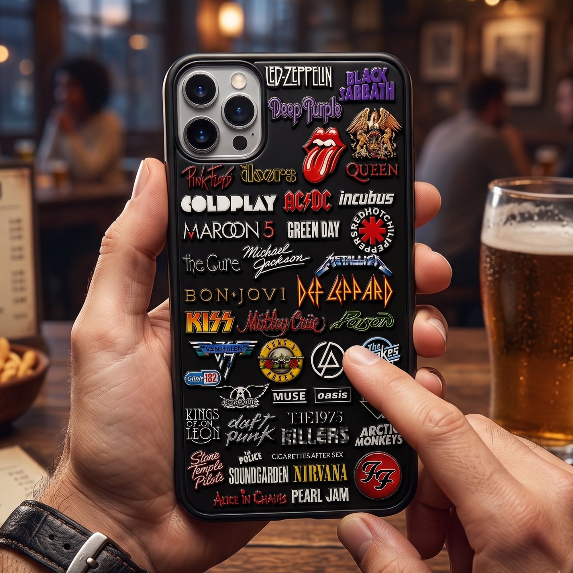 Classic Rock Legends Phone Case for Music Lovers | Customizable GradoCreations