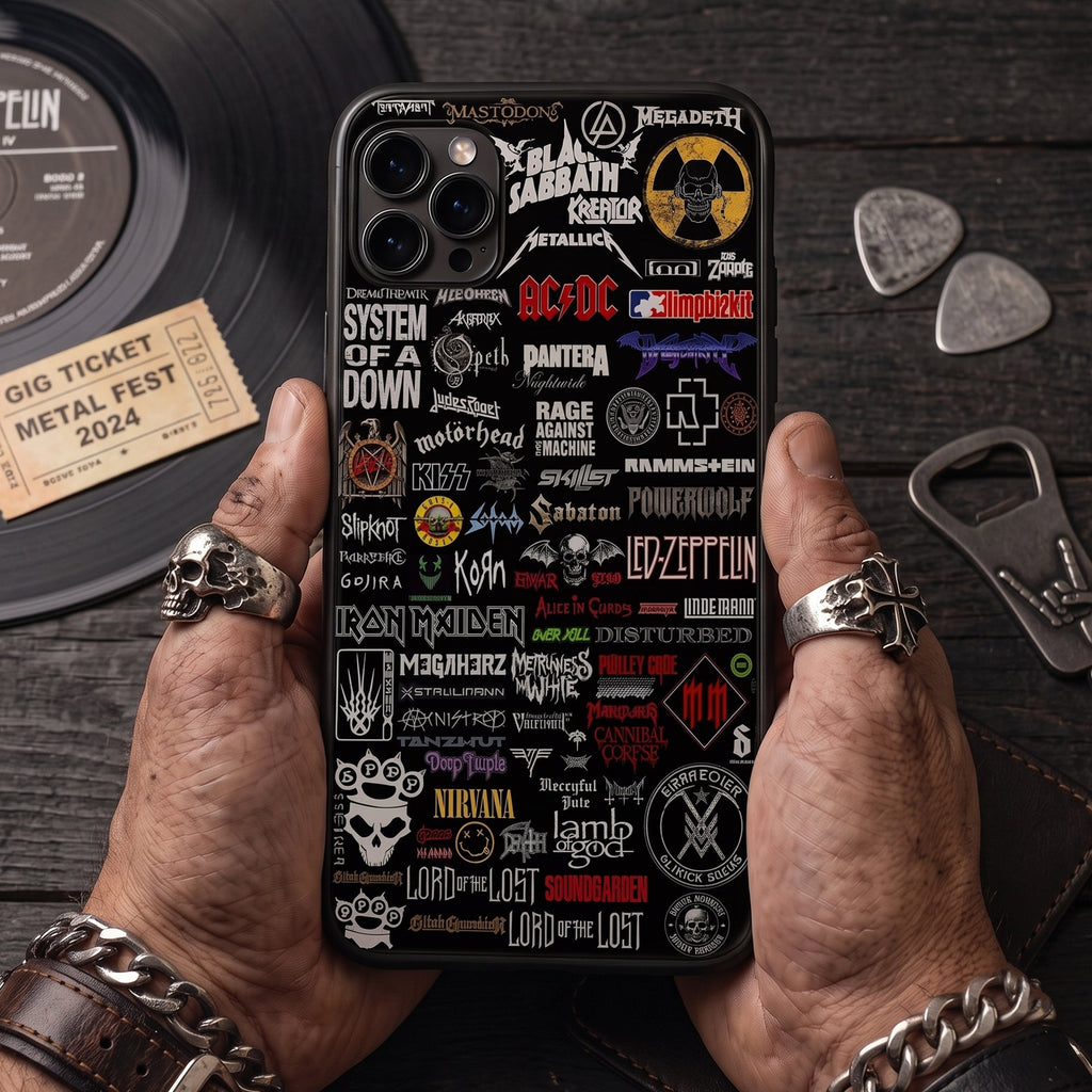 Classic Rock Legends Phone Case Custom Design for Music Lovers GradoCreations