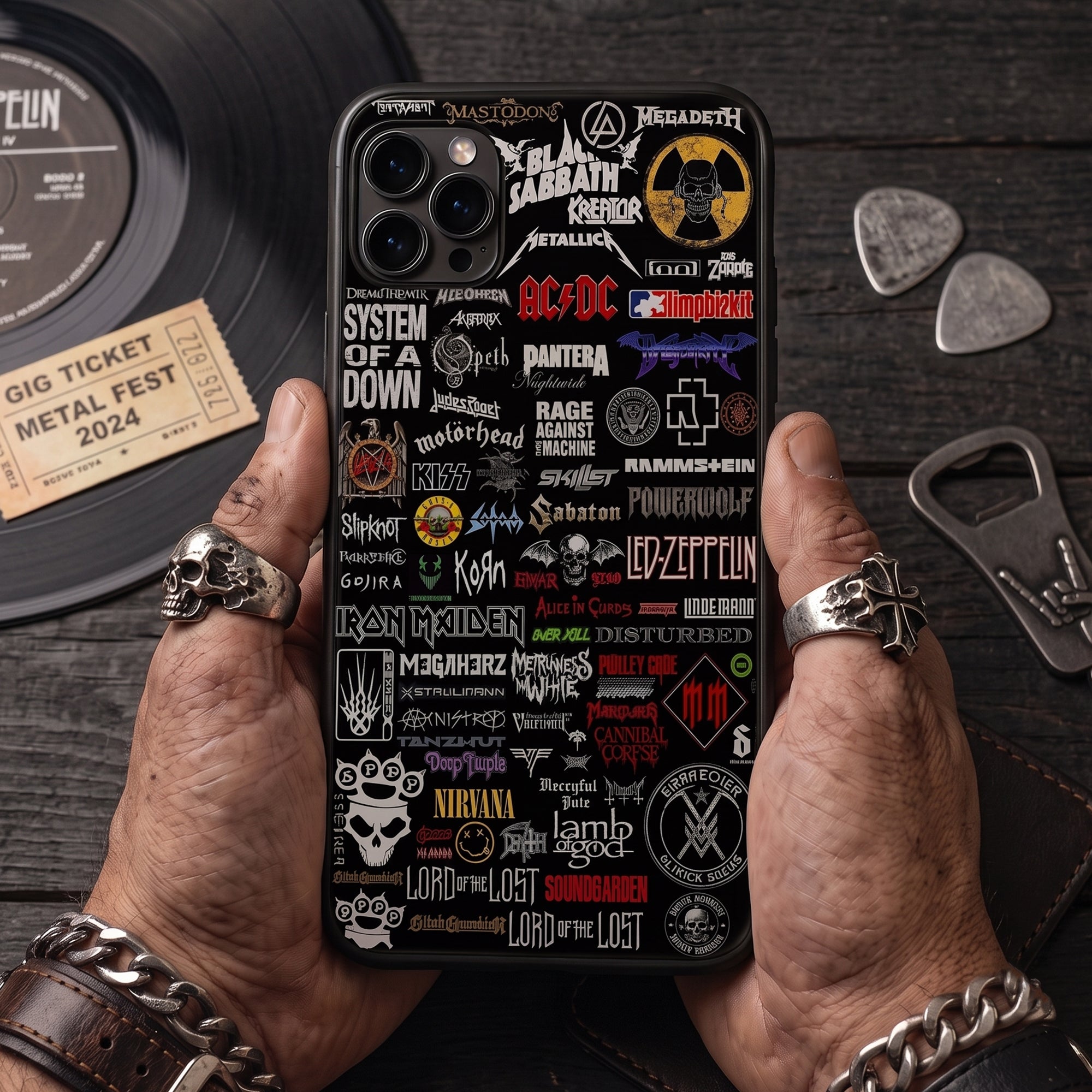 Classic Rock Legends Phone Case Custom Design for Music Lovers GradoCreations