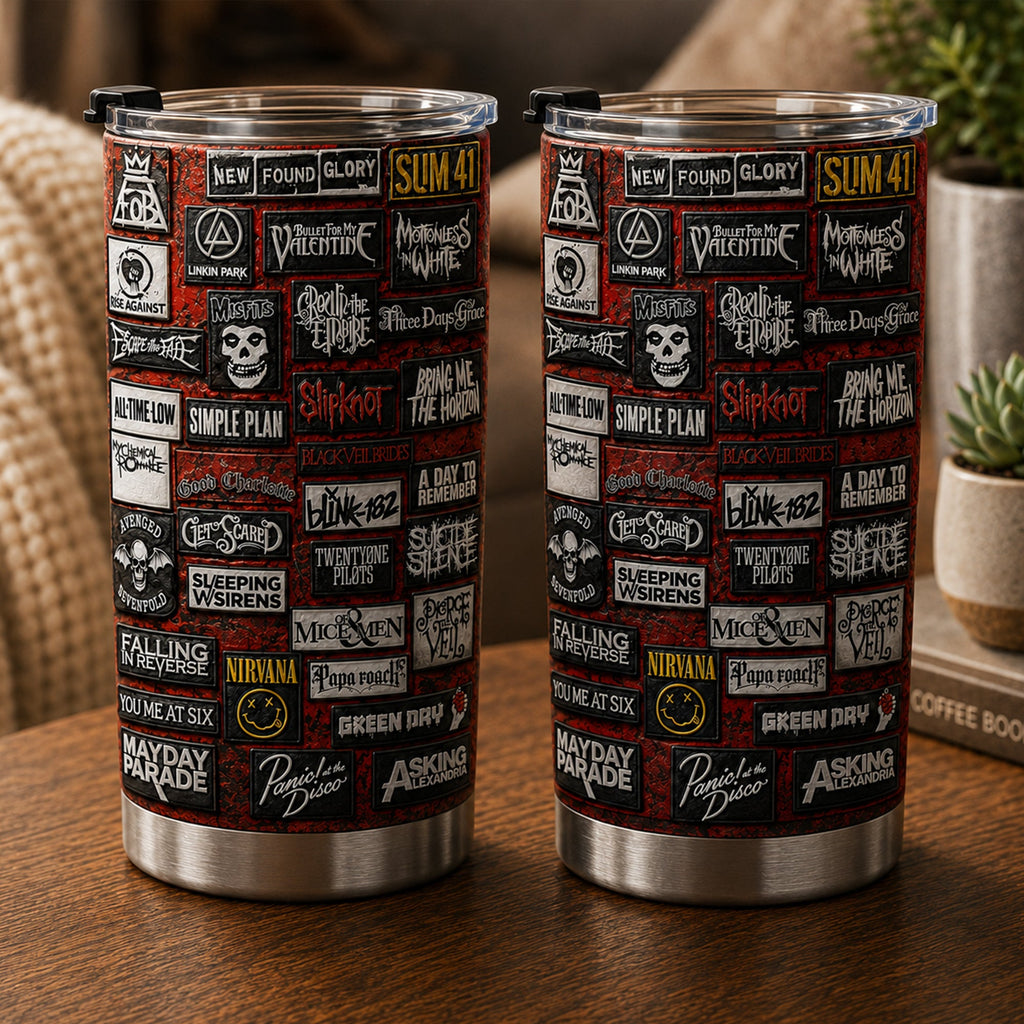Personalized Classic Rock Legends Tumbler Custom Drinkware Gift GradoCreations