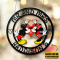 Personalized Cute Mouse Couple Acrylic Window Hanging Decor Gift for Couples GradoCreations