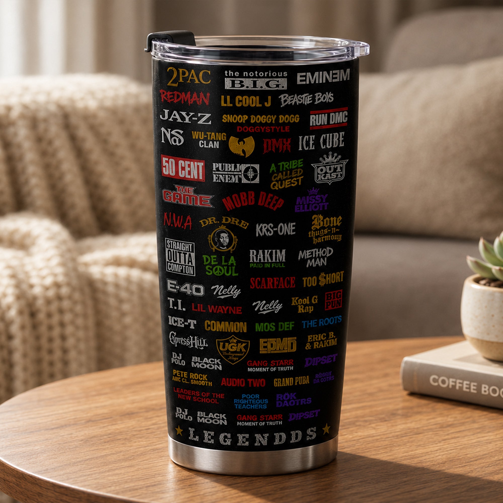 Personalized Classic Rap Legends Tumbler Gift for Music Lovers GradoCreations