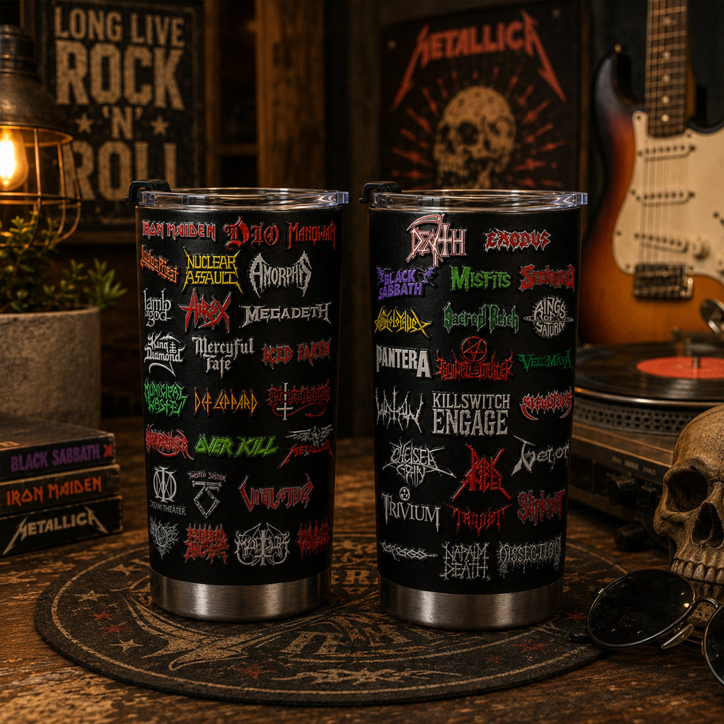 Custom Classic Rock Legends Tumbler Unique Gift for Music Lovers GradoCreations