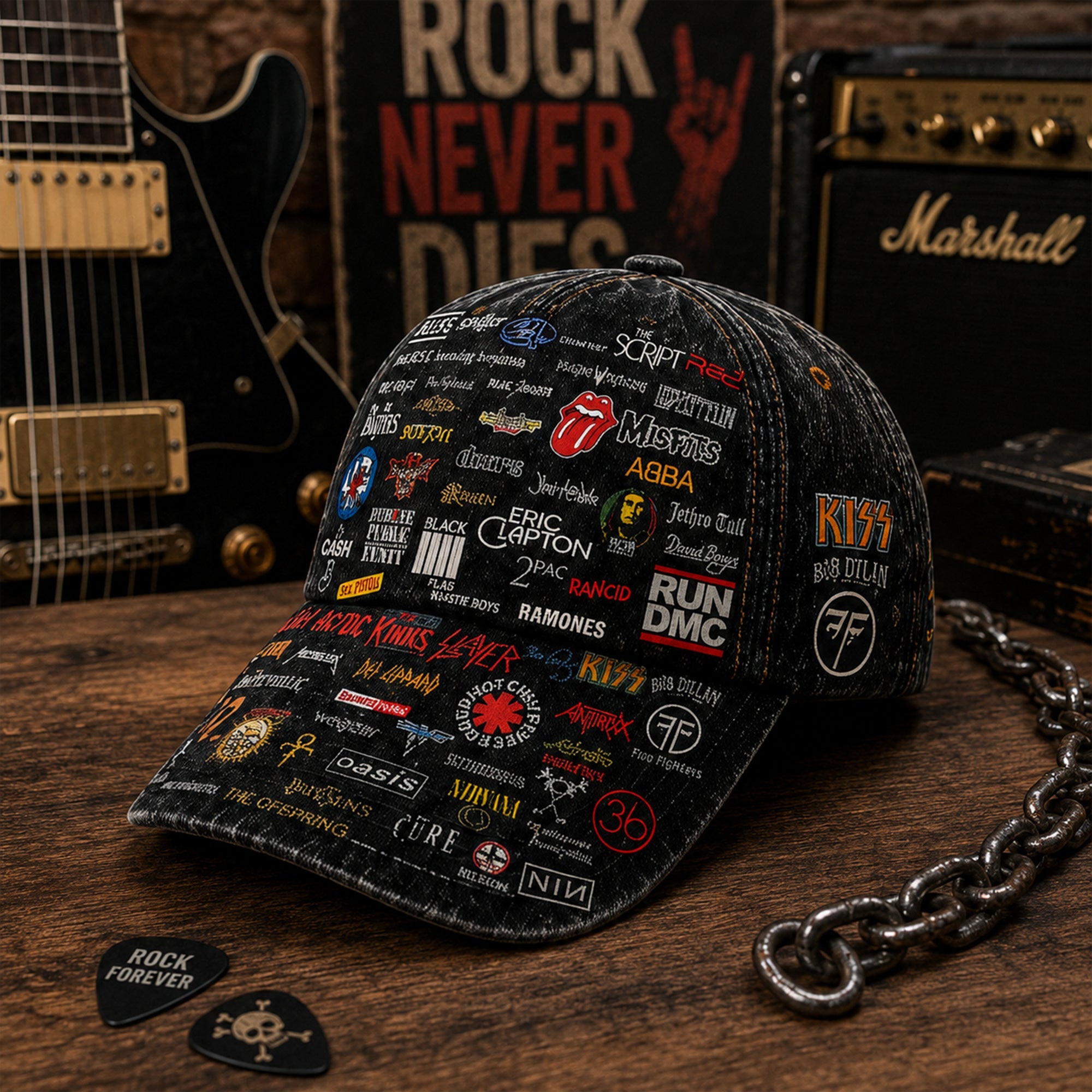 Classic Rock Legends Edition Cap Custom Name Personalization Classic Cap GradoCreations