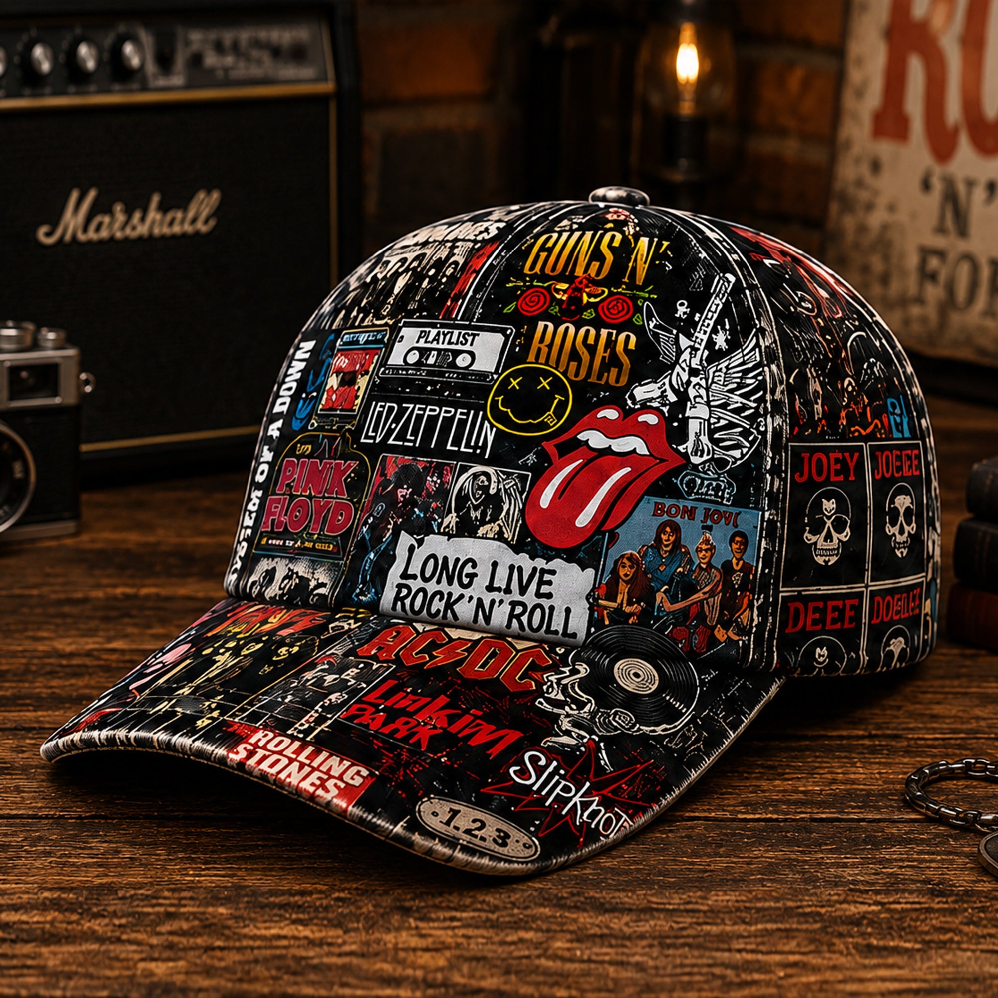 Personalized Classic Rock Cap Custom Style Gift for Music Lovers GradoCreations