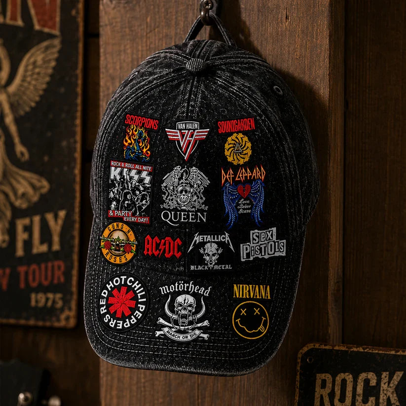 Personalized Classic Rock Cap Custom Name Gift for Music Lovers Classic Cap GradoCreations