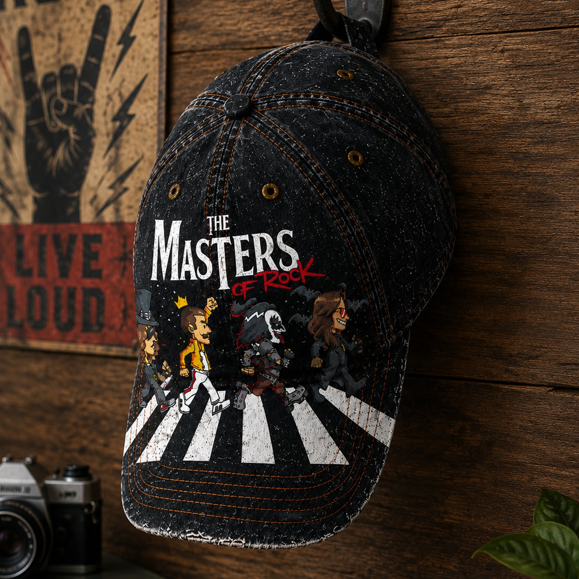 Personalized Classic Rock Cap Custom Masters of Rock Gift GradoCreations
