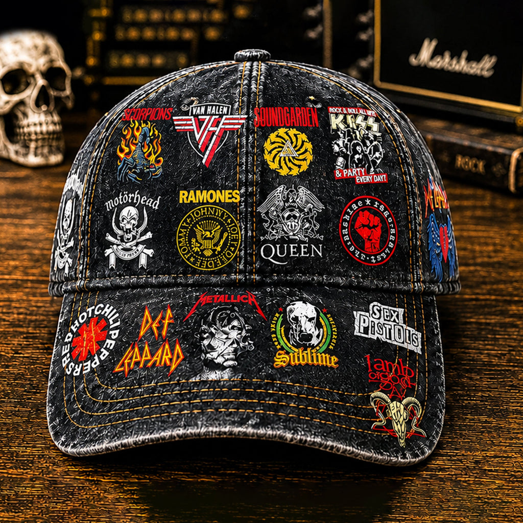 Personalized Classic Rock Cap Custom Name Music Gift GradoCreations