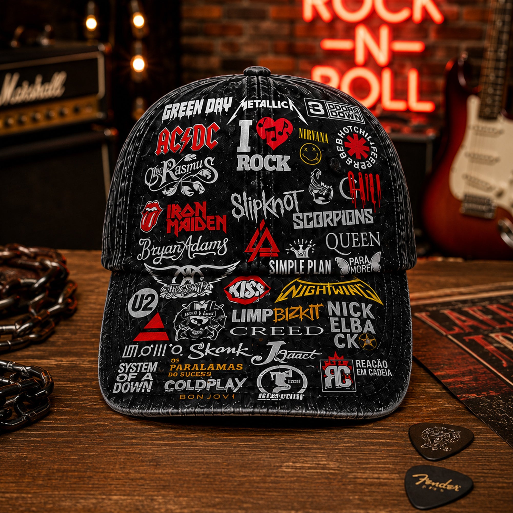 Personalized Classic Cap with Rock Legends Design for Fans Classic Cap GradoCreations