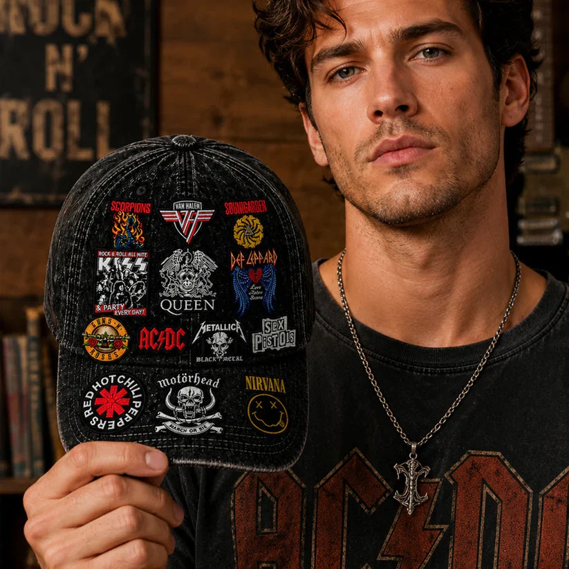 Personalized Classic Rock Cap Custom Name Gift for Music Lovers Classic Cap GradoCreations