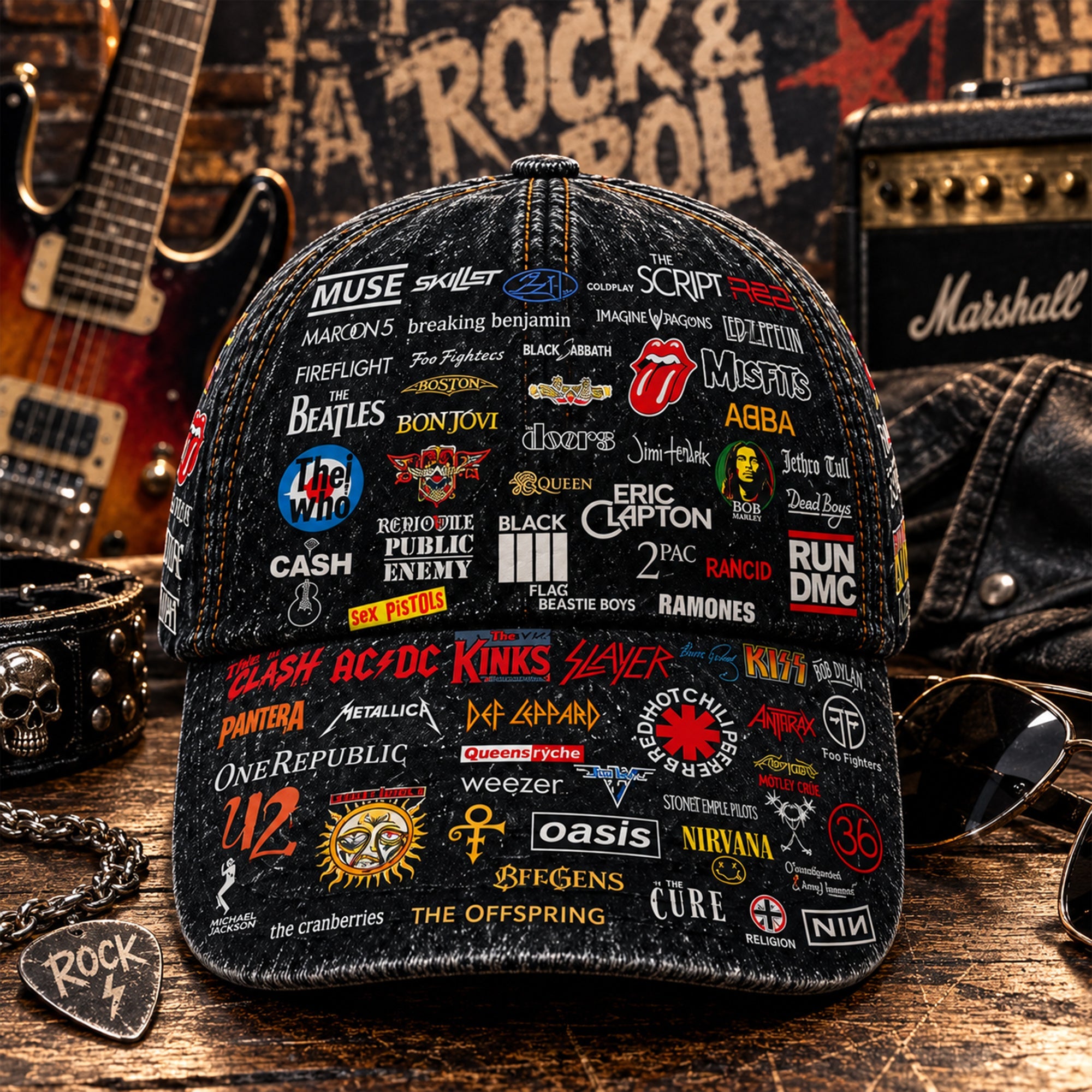 Classic Rock Legends Edition Cap Custom Name Personalization Classic Cap GradoCreations