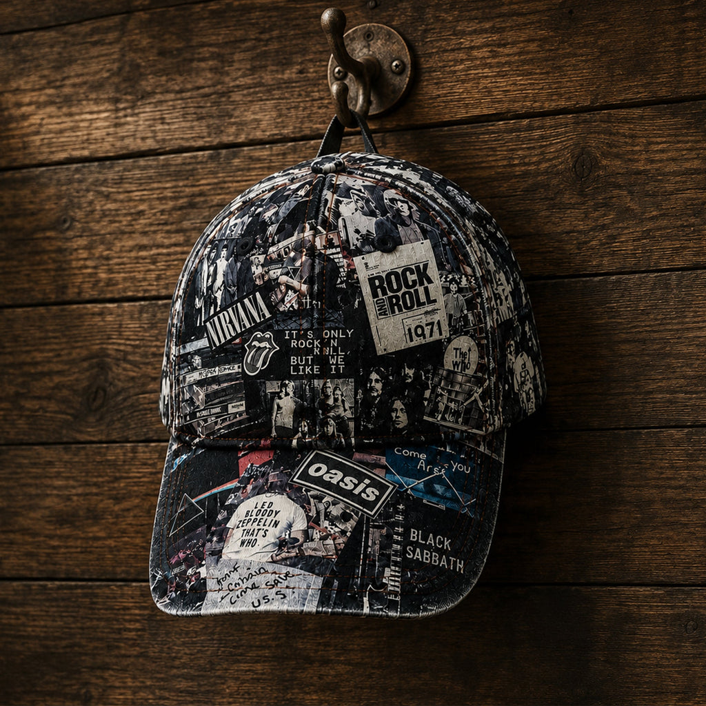 Personalized Classic Rock Cap Custom Name Gift for Music Lovers GradoCreations
