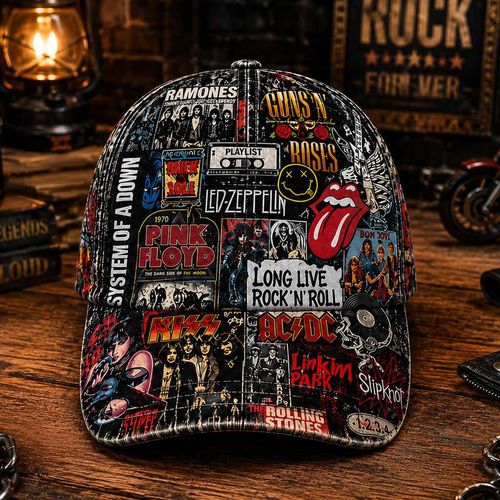 Personalized Classic Rock Cap Custom Style Gift for Music Lovers GradoCreations