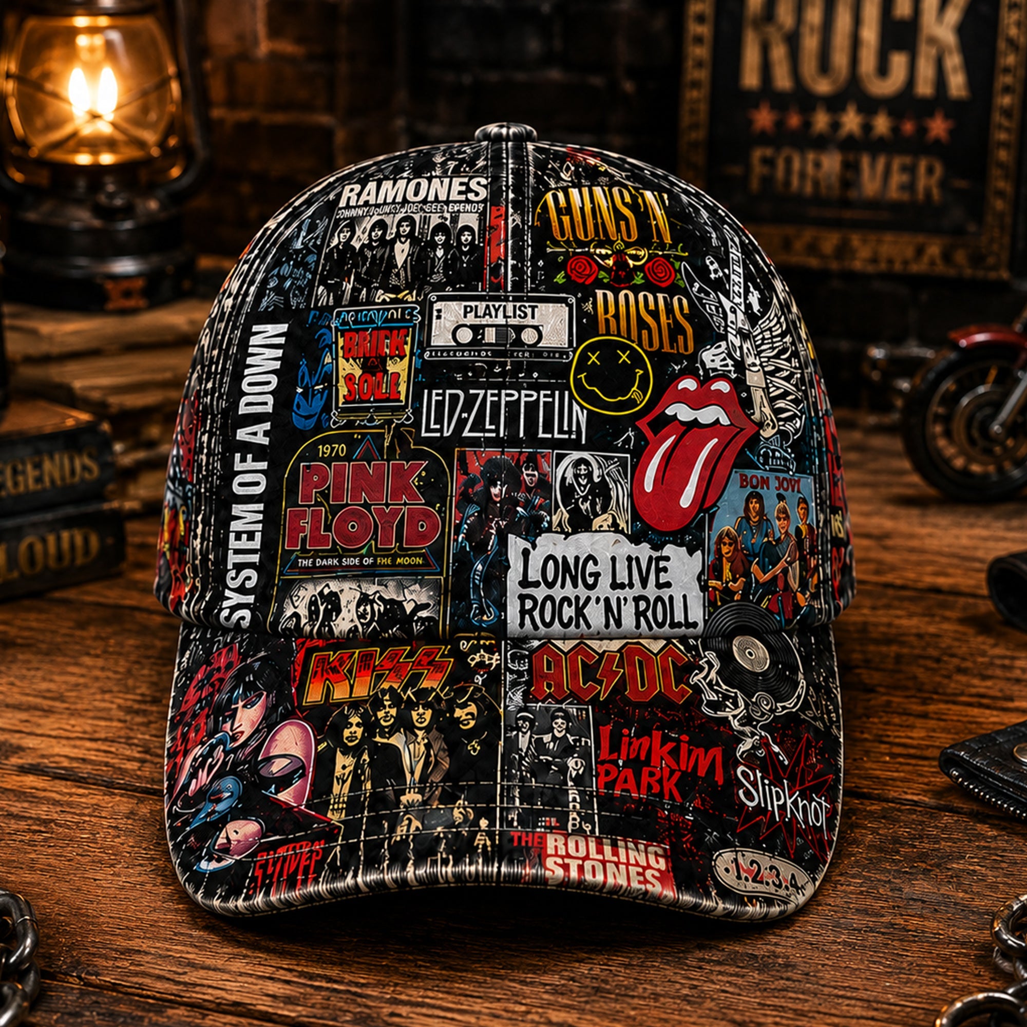 Personalized Classic Rock Cap Custom Style Gift for Music Lovers GradoCreations