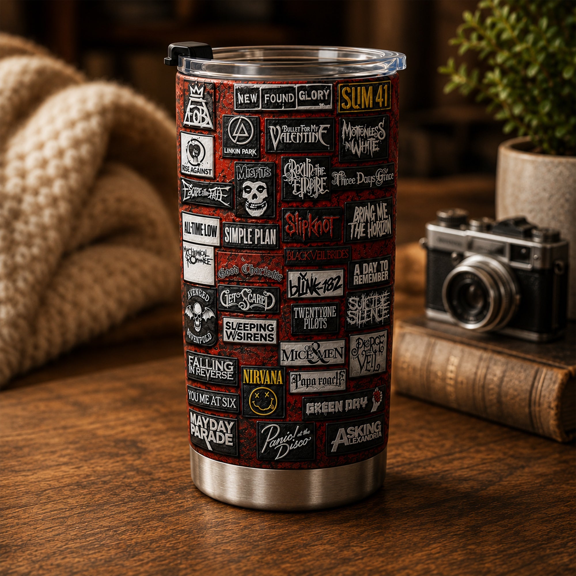 Personalized Classic Rock Legends Tumbler Custom Drinkware Gift GradoCreations