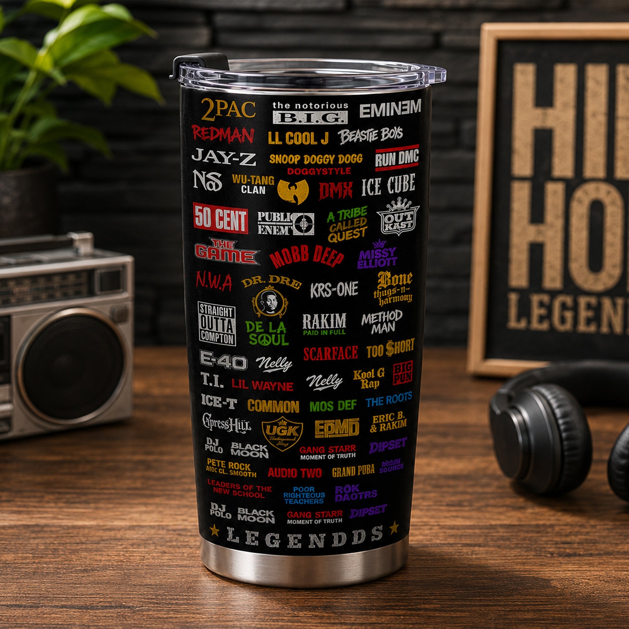 Personalized Classic Rap Legends Tumbler Gift for Music Lovers GradoCreations
