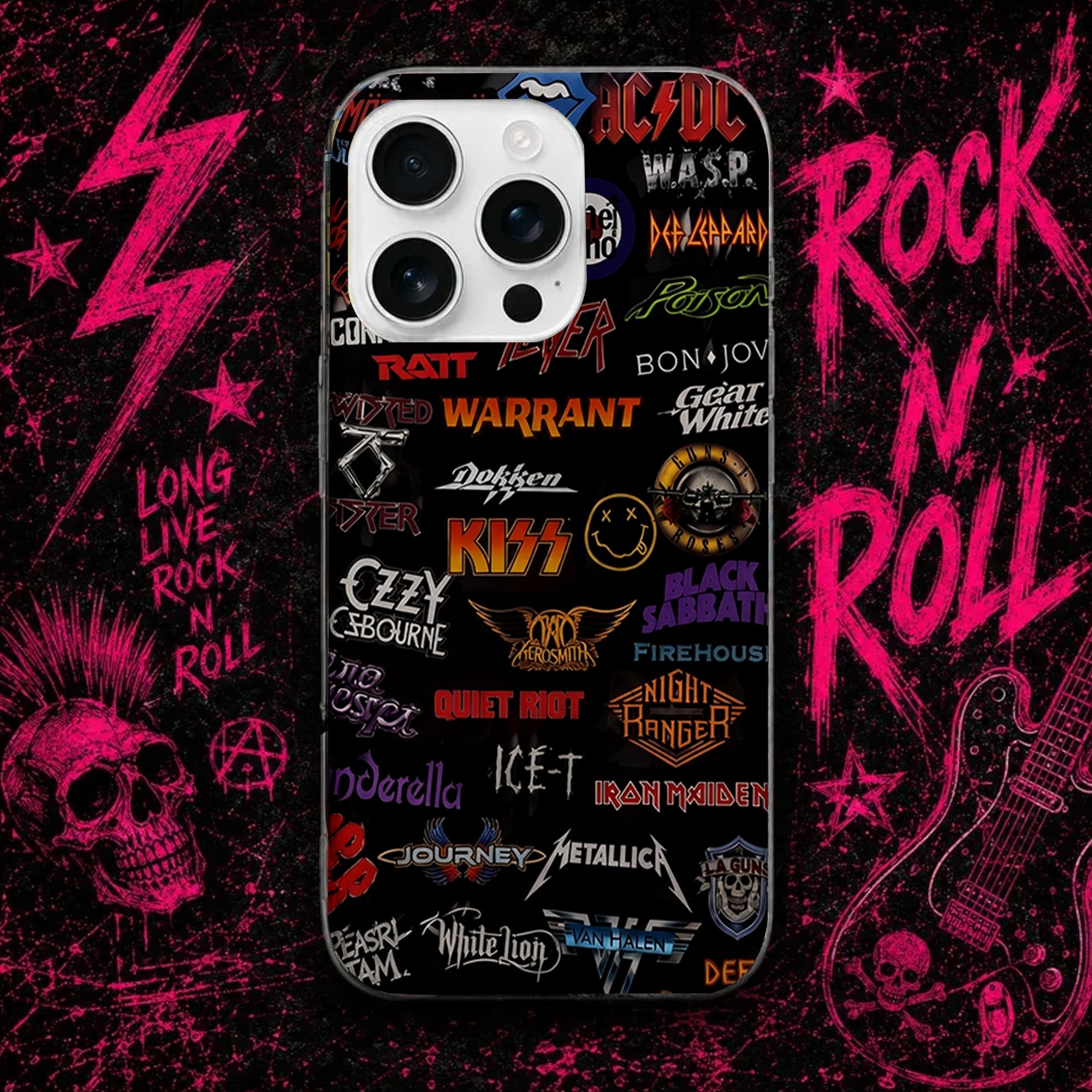 Personalized Classic Rock Legends Phone Case for Music Lovers GradoCreations