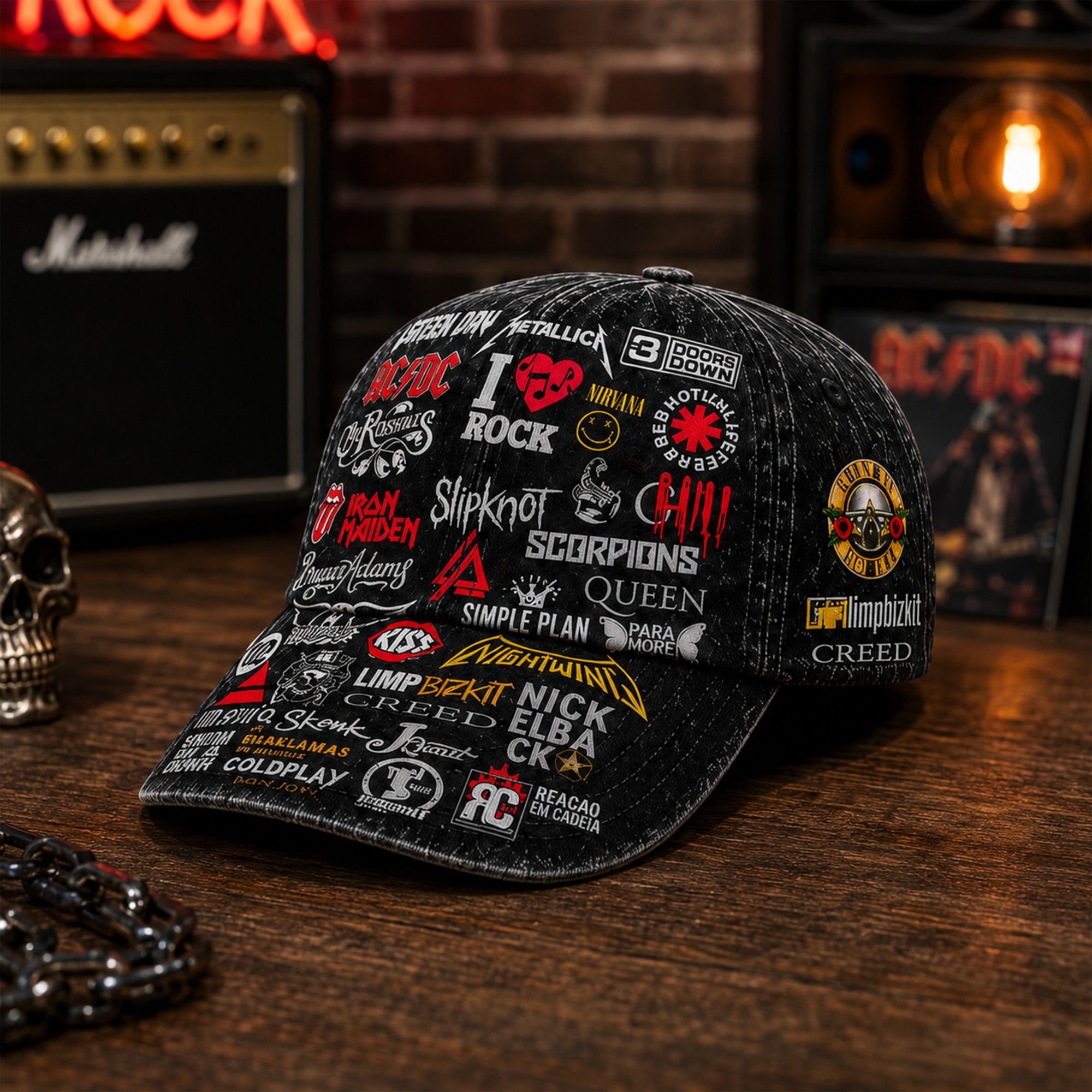 Personalized Classic Cap with Rock Legends Design for Fans Classic Cap GradoCreations