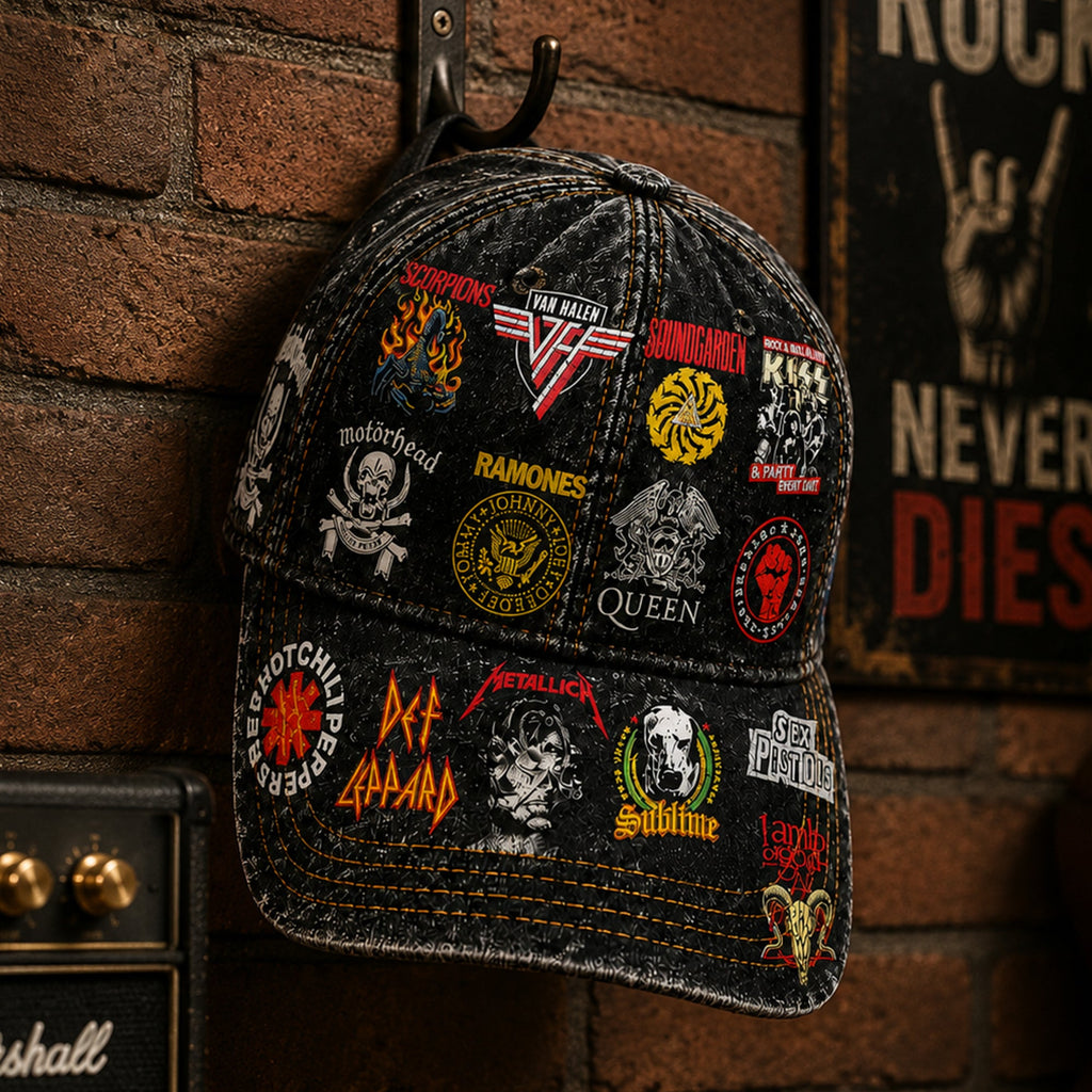 Personalized Classic Rock Cap Custom Name Music Gift GradoCreations