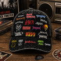 Personalized Classic Rock Logo Cap Custom Name Gift for Fans GradoCreations