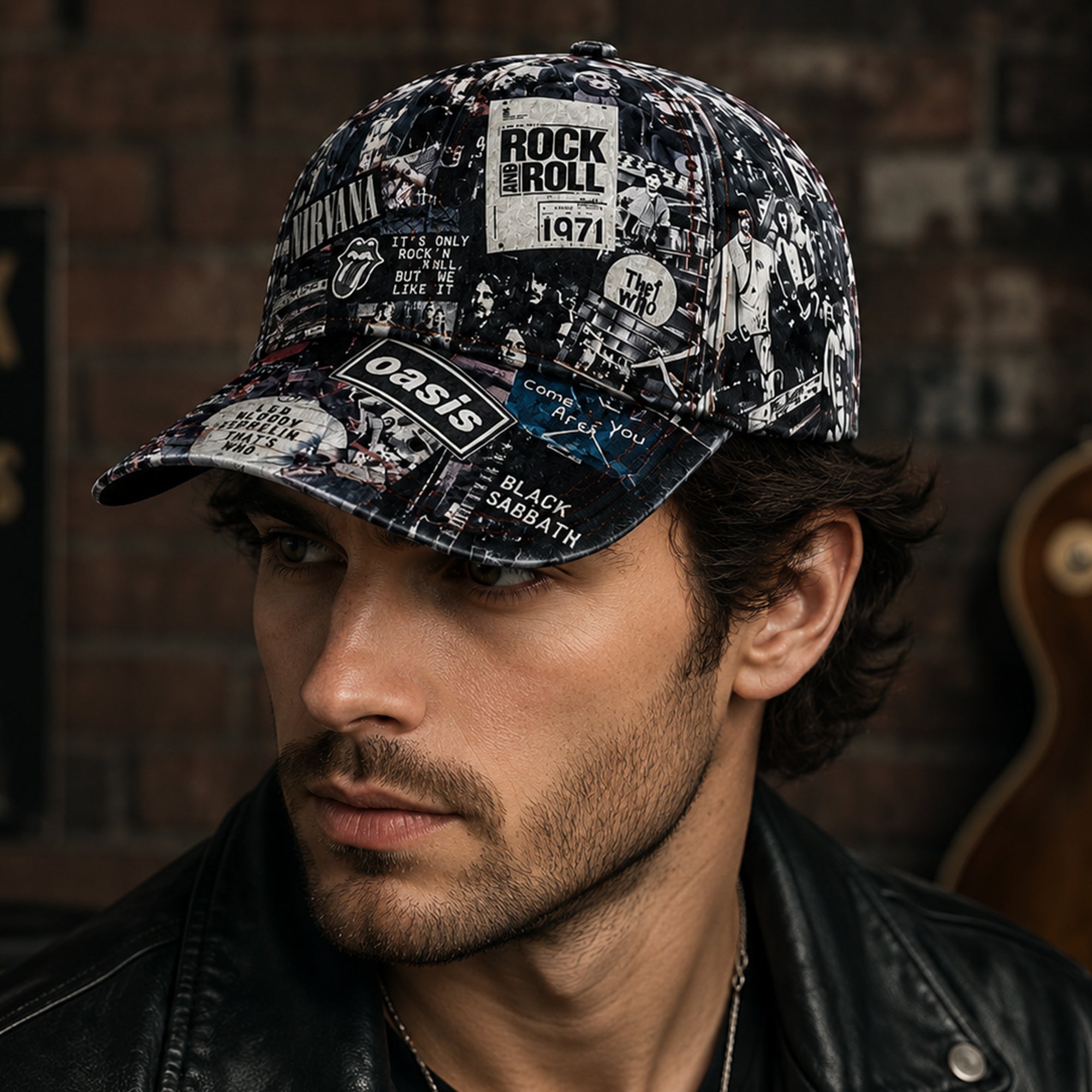 Personalized Classic Rock Cap Custom Name Gift for Music Lovers GradoCreations