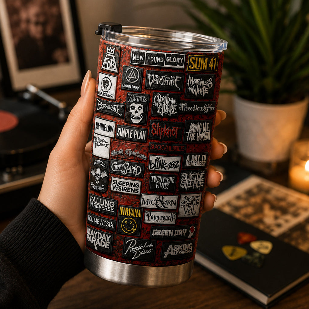 Personalized Classic Rock Legends Tumbler Custom Drinkware Gift GradoCreations
