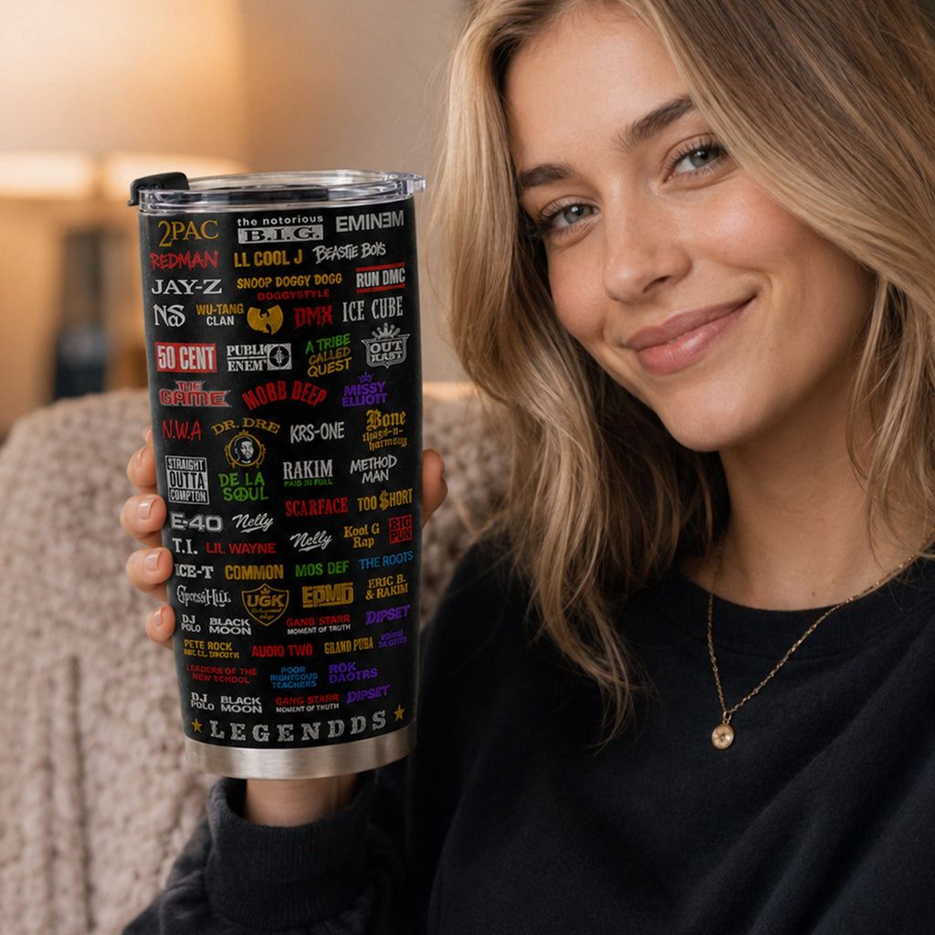 Personalized Classic Rap Legends Tumbler Gift for Music Lovers GradoCreations