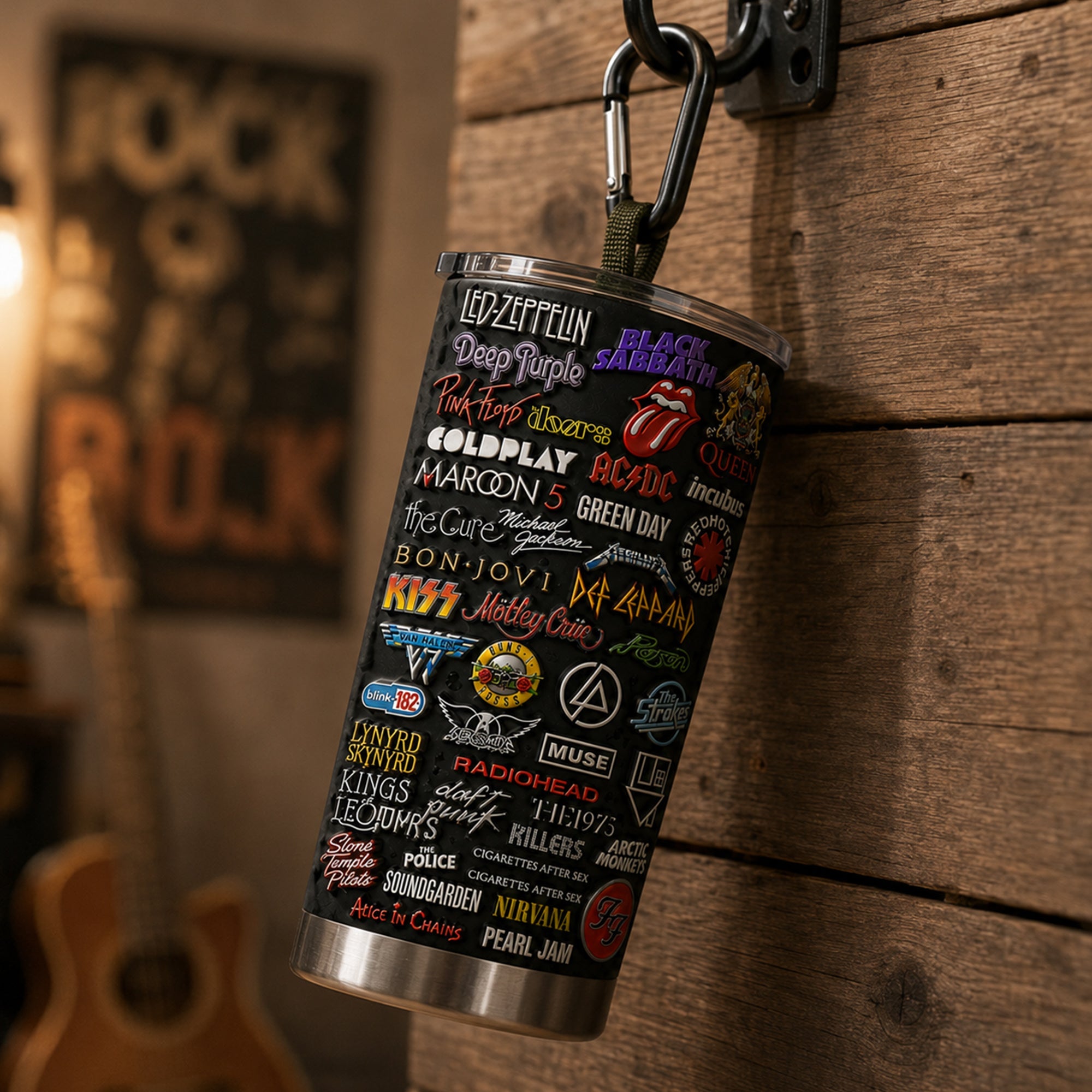 Custom Classic Rock Legends Tumbler Gift for Music Lovers GradoCreations