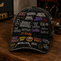 Vintage Rock Band All-Over Print Cap Customizable Gift for Music Lovers GradoCreations