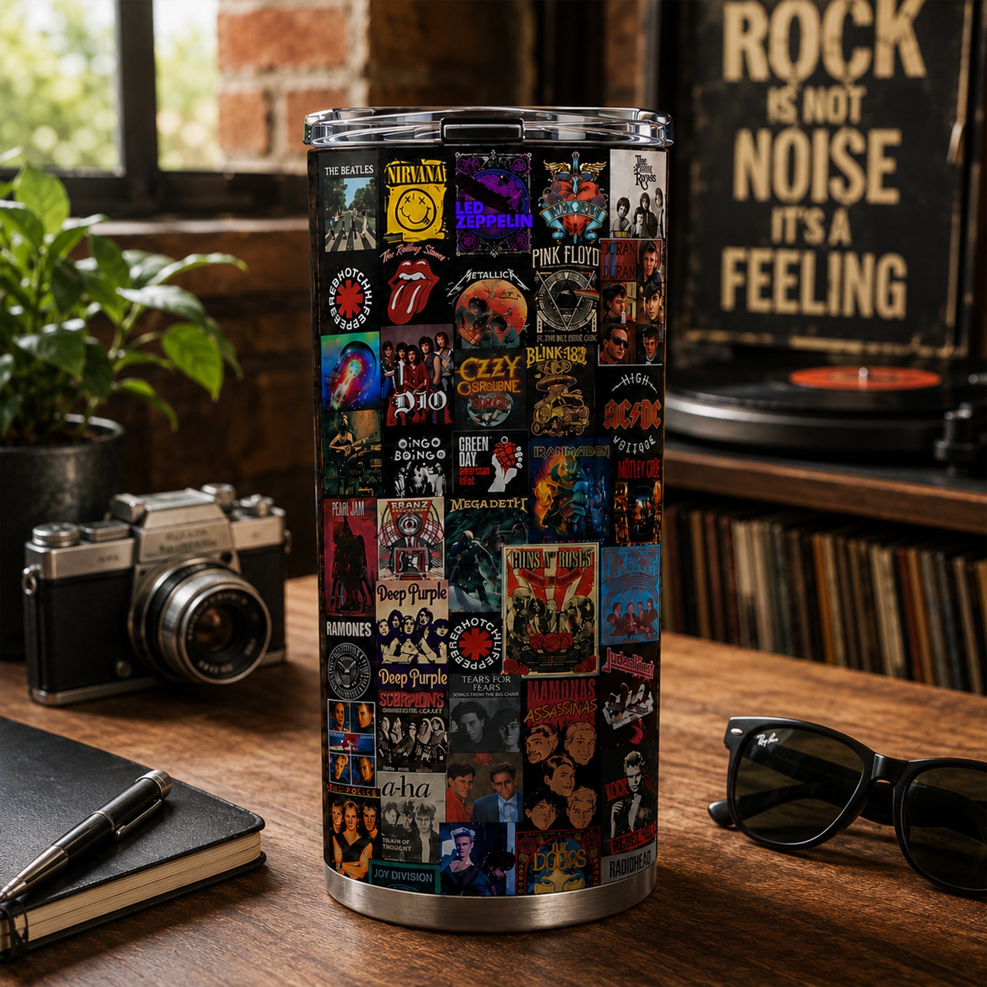 Custom Classic Rock Legends Tumbler Personalized Gift for Music Lovers GradoCreations
