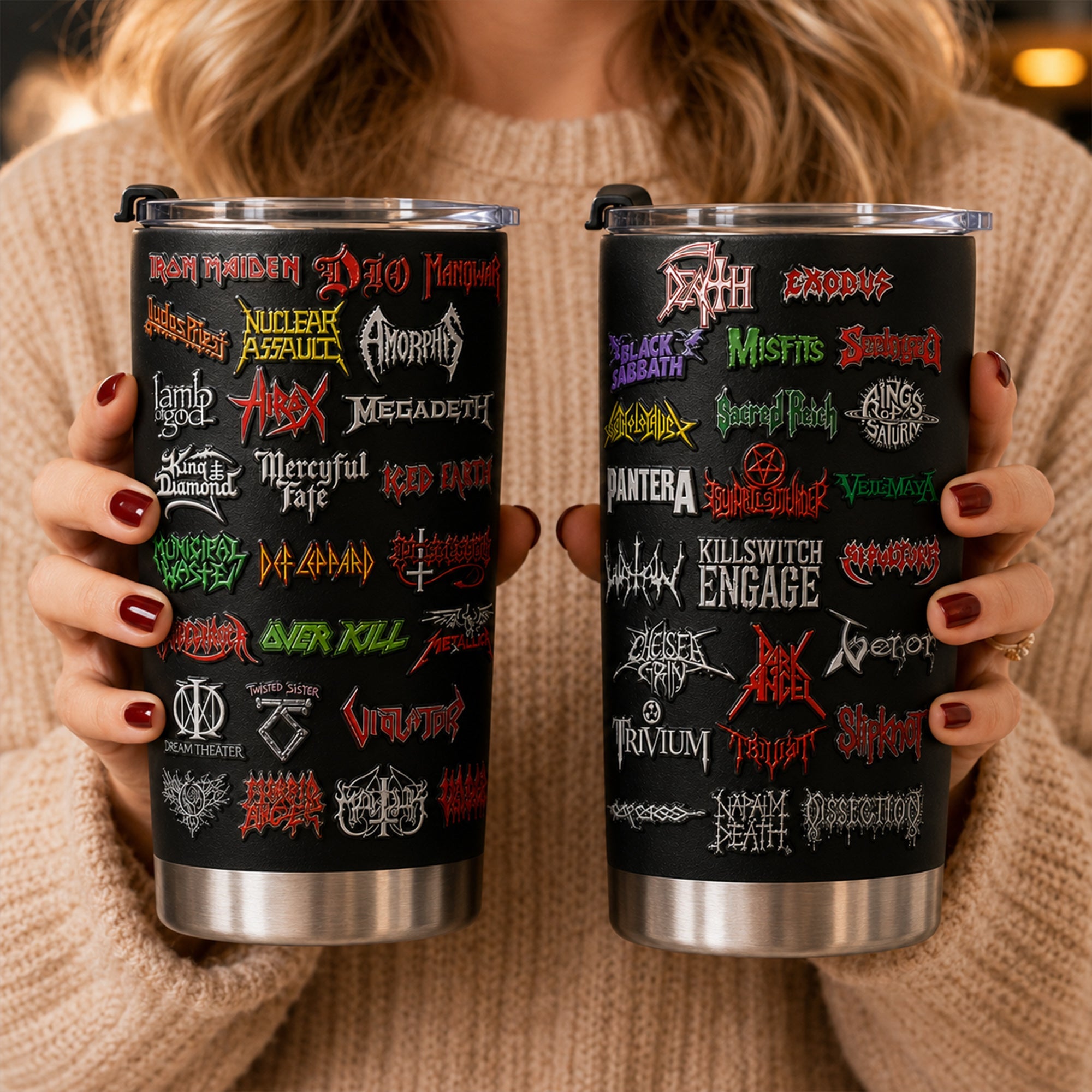 Custom Classic Rock Legends Tumbler Unique Gift for Music Lovers GradoCreations