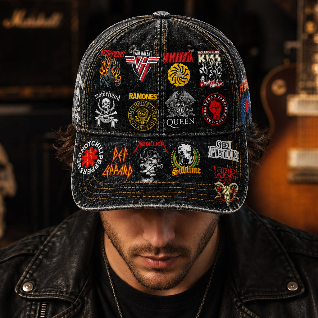 Personalized Classic Rock Cap Custom Name Music Gift GradoCreations