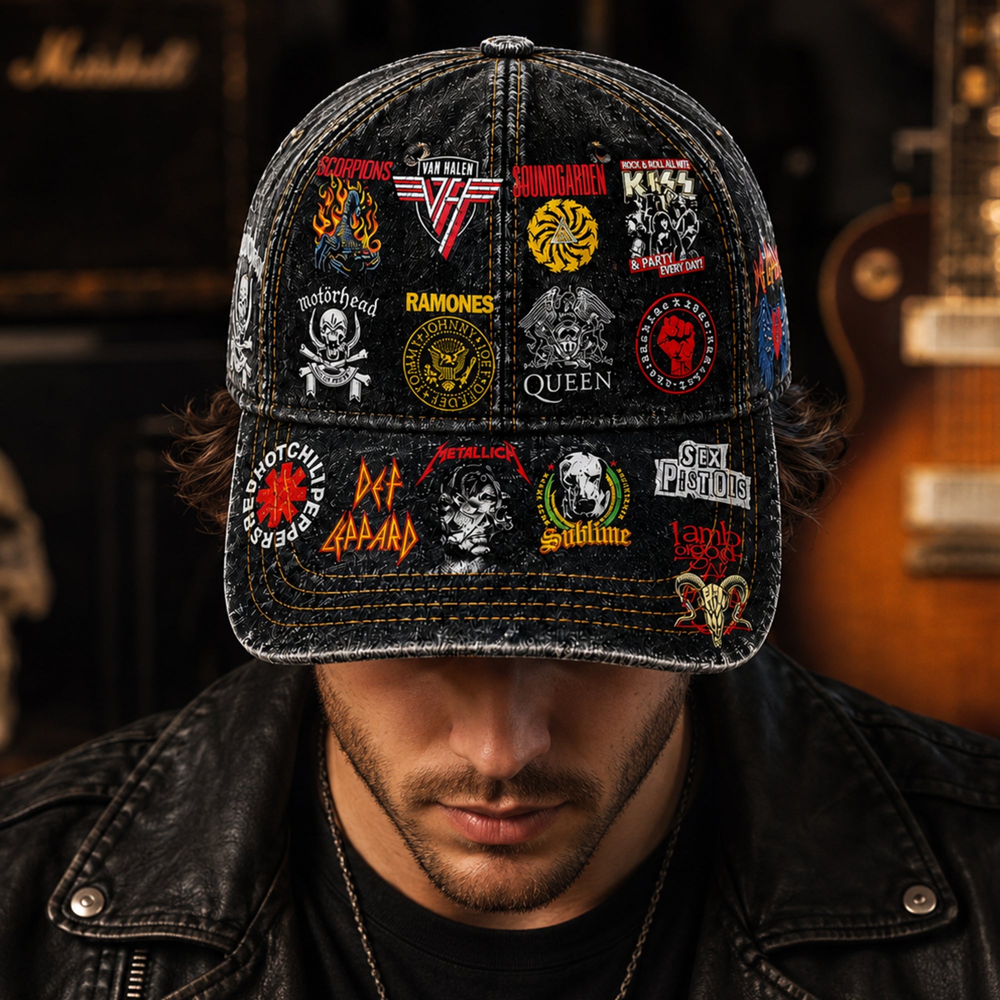 Personalized Classic Rock Cap Custom Name Music Gift GradoCreations