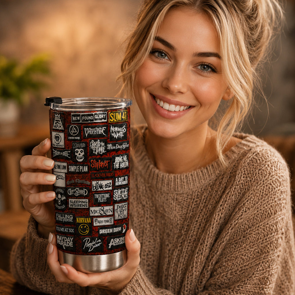 Personalized Classic Rock Legends Tumbler Custom Drinkware Gift GradoCreations
