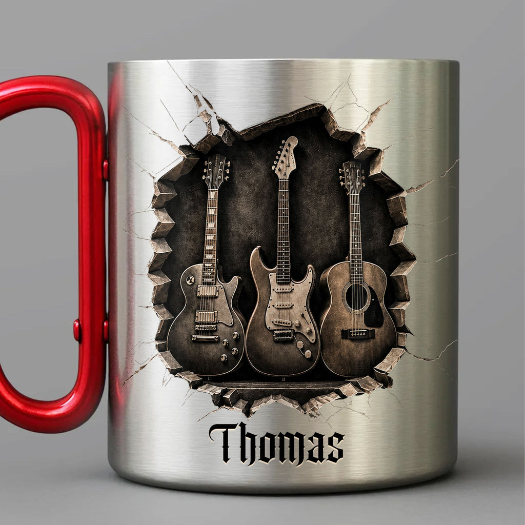Personalized Carabiner Mug Custom Name Music Lover Gift Carabiner Mug GradoCreations