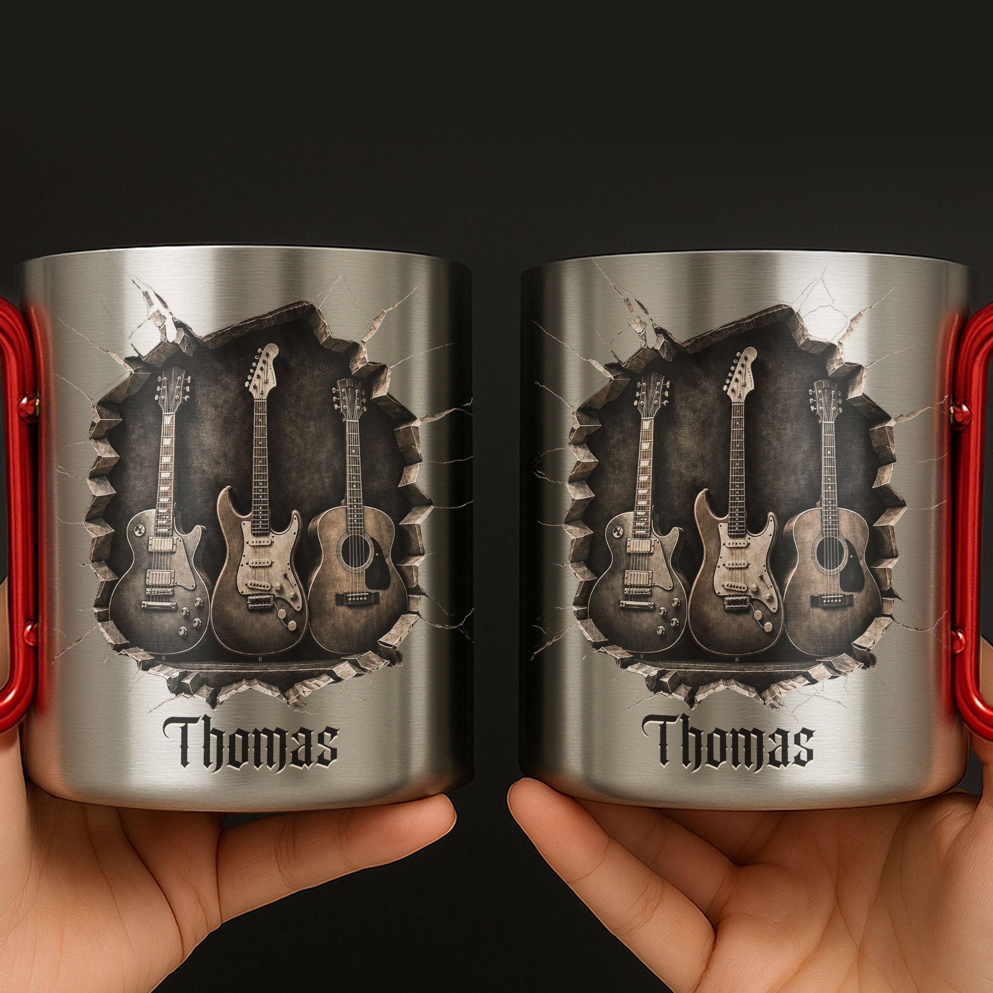 Personalized Carabiner Mug Custom Name Music Lover Gift Carabiner Mug GradoCreations
