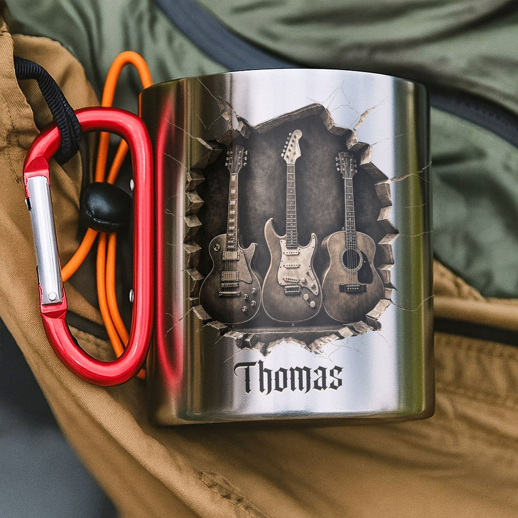 Personalized Carabiner Mug Custom Name Music Lover Gift Carabiner Mug GradoCreations