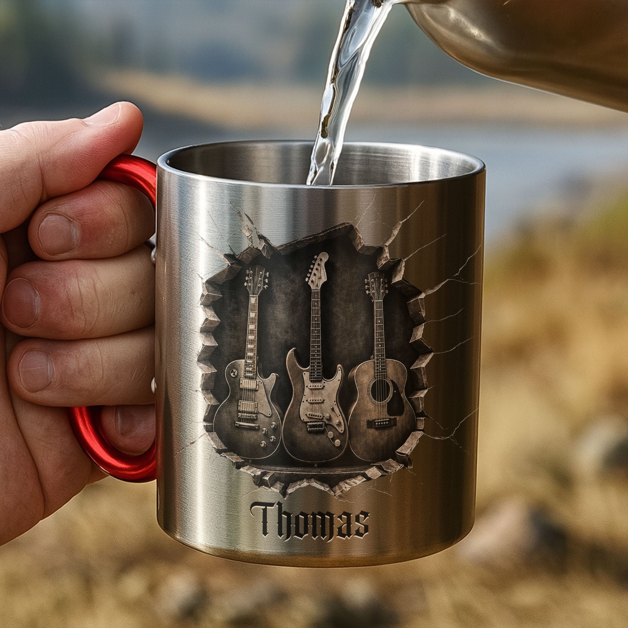 Personalized Carabiner Mug Custom Name Music Lover Gift Carabiner Mug GradoCreations