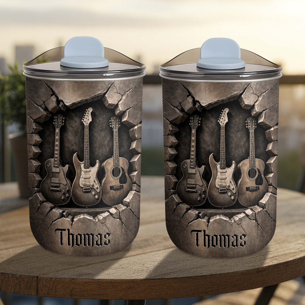 Personalized 10oz Stainless Steel Tumbler Custom Name Music Gift for Him 10oz tumbler GradoCreations