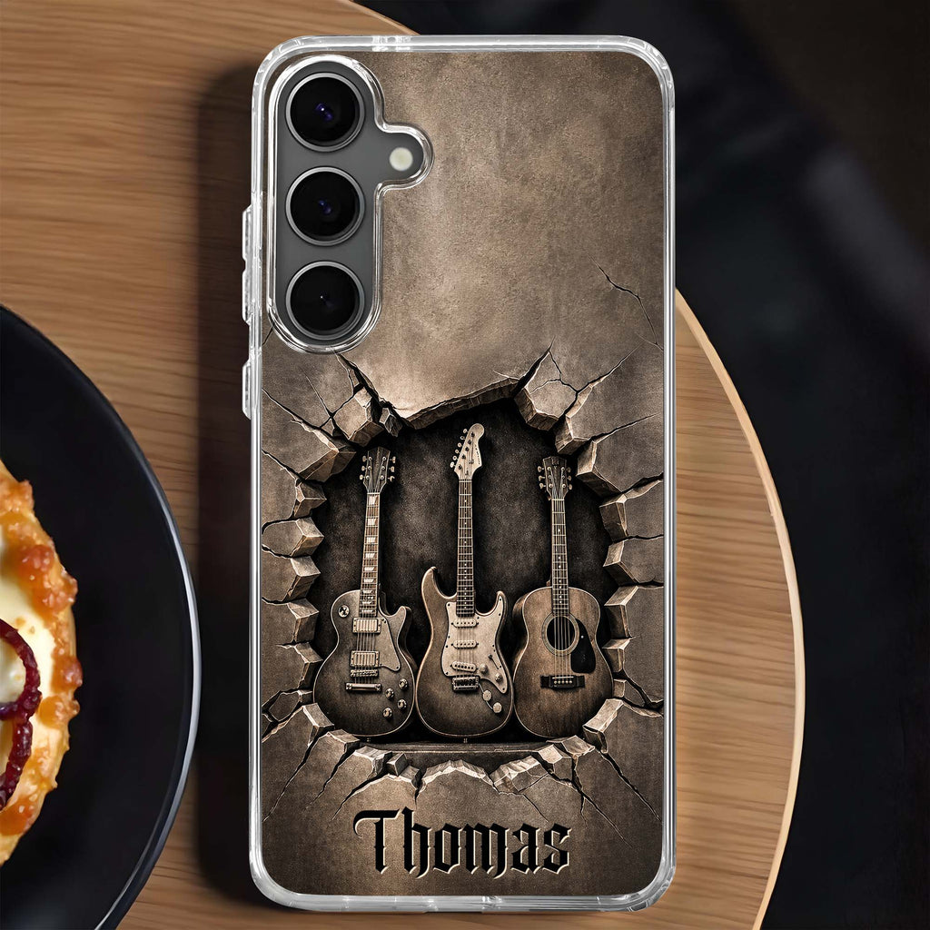 Personalized Clear Phone Case Custom Name Music Lover Gift Clear Phone Case GradoCreations