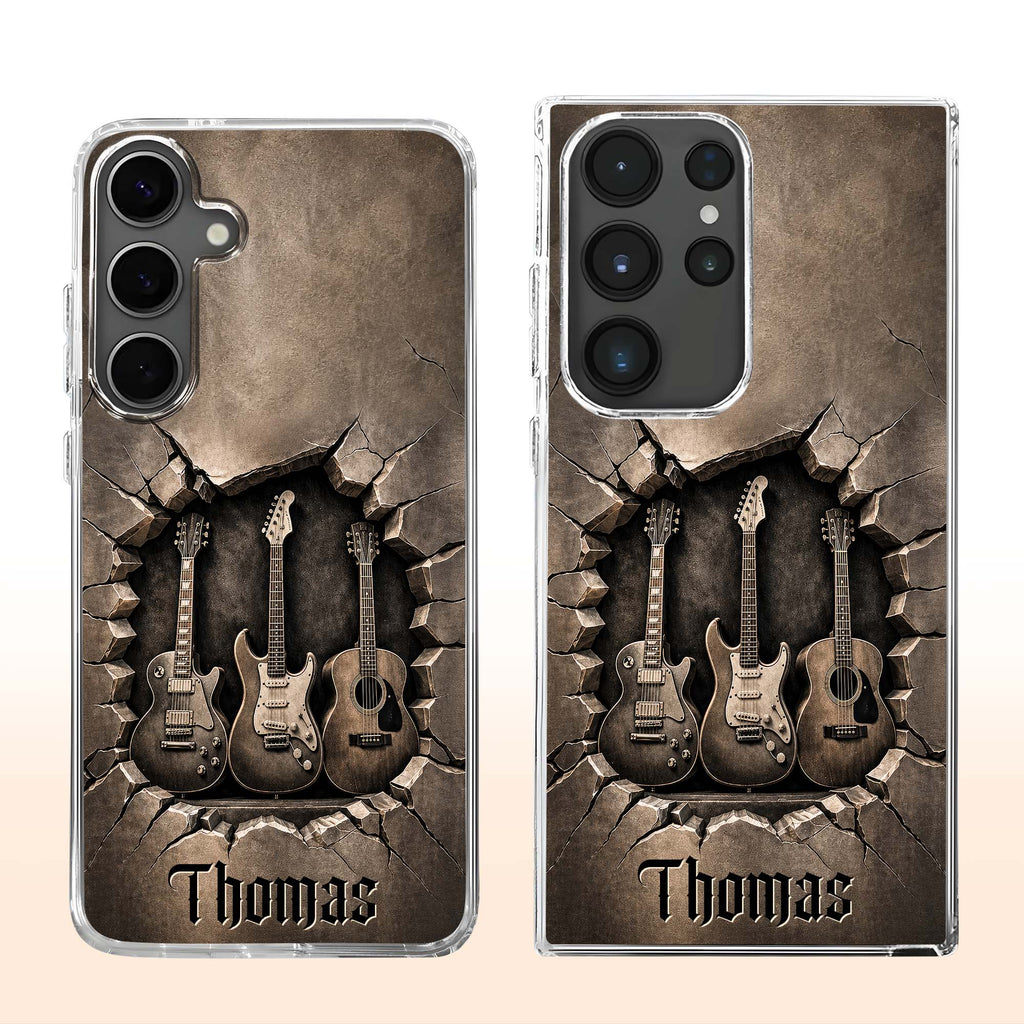 Personalized Clear Phone Case Custom Name Music Lover Gift Clear Phone Case GradoCreations
